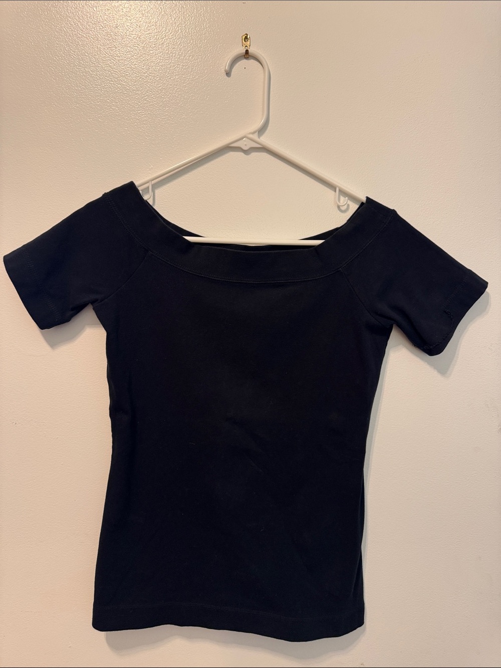 J. Crew Black Off-Shoulder Top